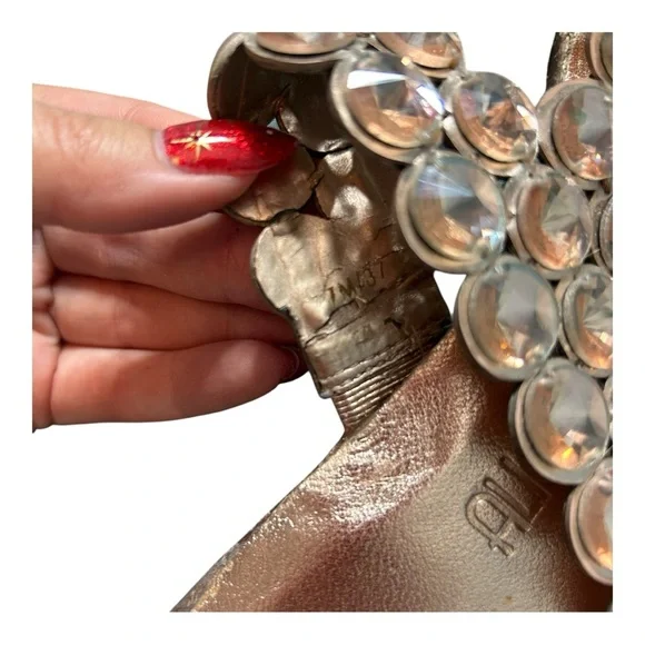 Vince Camuto Itta Toe Ring Embellished Sandal - Size 7, Rose Gold - Picture 4 of 9